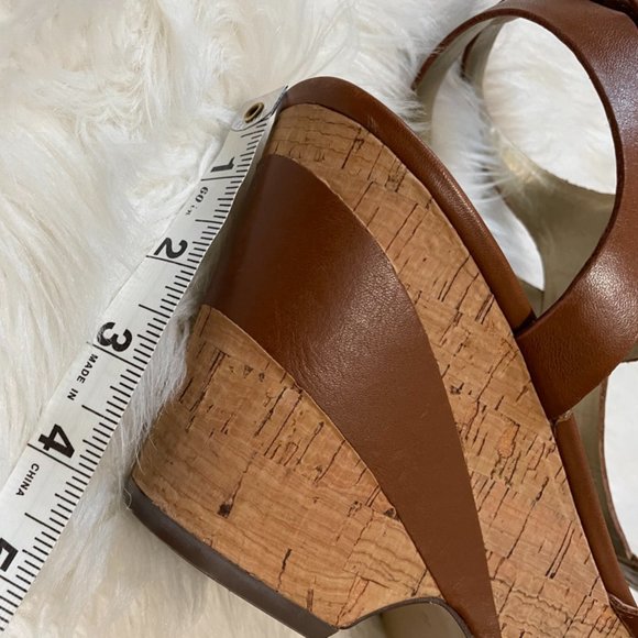 Guess Carmel Cork 4" Wedges double ankle buckle strap 10 - Picture 7 of 11